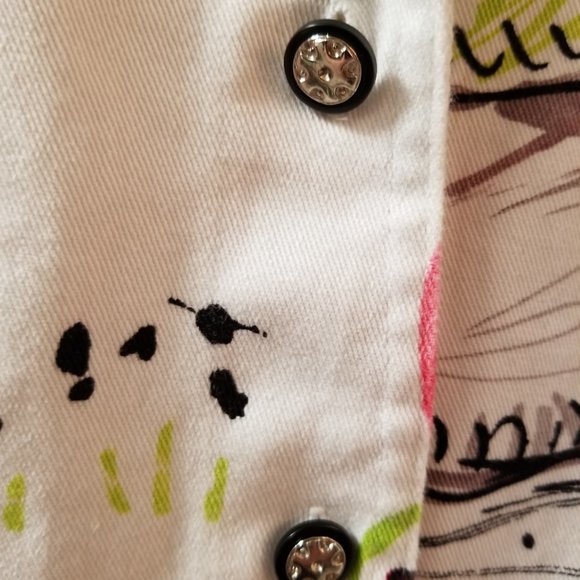 Susan Graver twill button front jacket - Picture 6 of 7